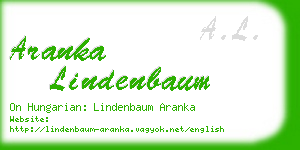 aranka lindenbaum business card